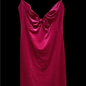 NWT Sexy Hot Pink Velvet Mini Dress